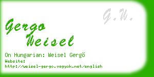 gergo weisel business card