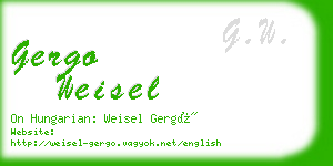 gergo weisel business card